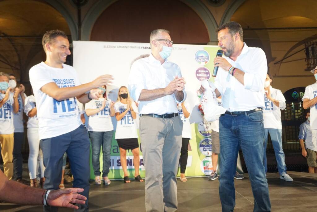 Salvini a Faenza per il candidato sindaco Paolo Cavina