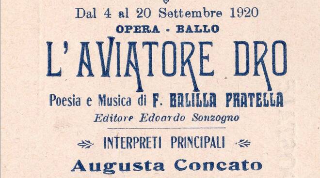 100 anni fa, al Rossini di Lugo, la prima de “L'Aviatore Dro”, opera futurista di Francesco Balilla Pratella - RavennaNotizie.it