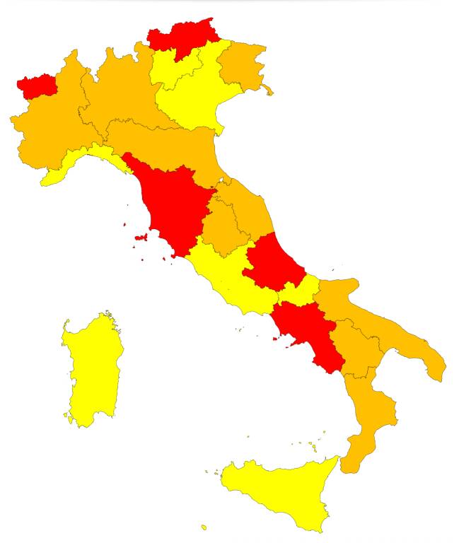 Italia in tre fasce