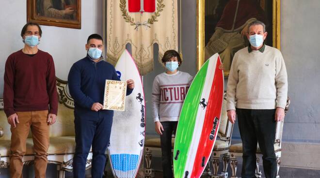 Il Sindaco di Lugo ha incontrato il surfista Riccardo Gennari