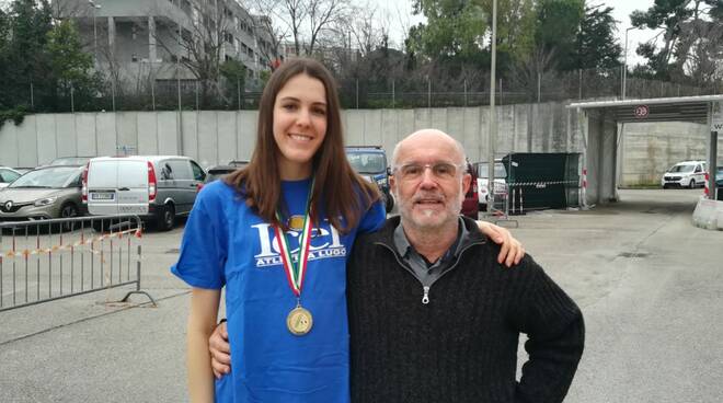 Atletica Lugo-Marta Morara e l'allenatore Gabriele Obino