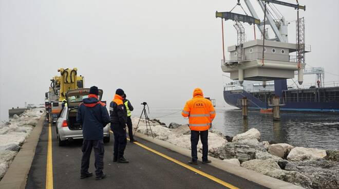 Nuovo capanno alla diga Zaccagnini di Marina di Ravenna