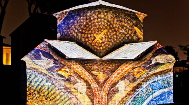 videomapping visioni di eterno Galla placidia