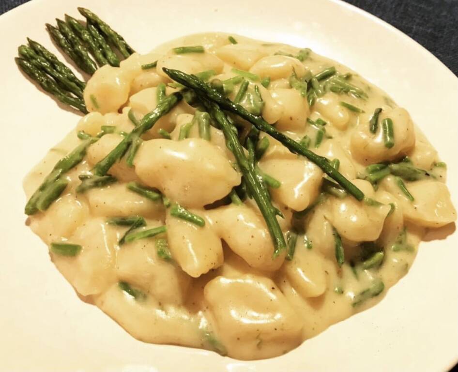 Gnocchi di patate con asparagi