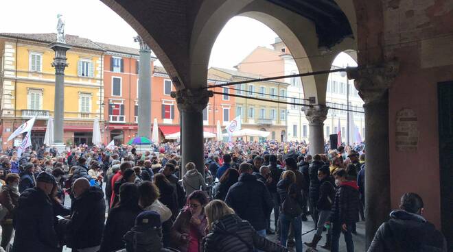 Manifestazione No Vax a Ravenna