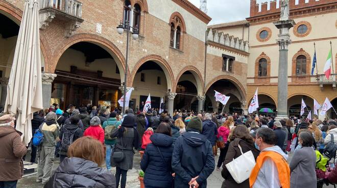 Manifestazione No Vax a Ravenna