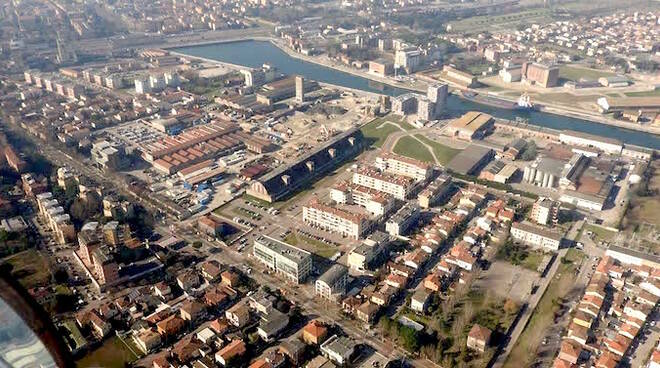 Ravenna Darsena dall'alto