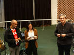 SSFF. Una foto della premiazione (Gianluca Jazza Guerra, Anita Rivaroli e il DA Albert Bucci)