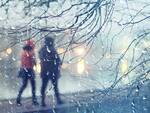 meteo - pioggia - freddo- inverno - coppia