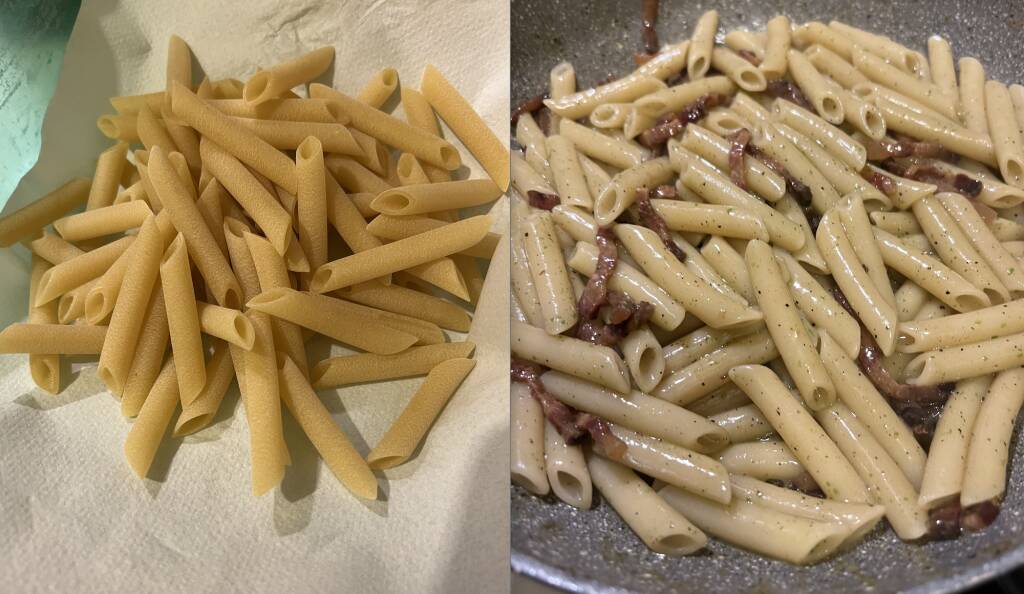 Penne gricia verdi