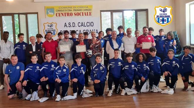 Il Sindaco di Cervia e l’Assessore allo sport hanno incontrato gli atleti dell'ASD calcio Del Duca Grama