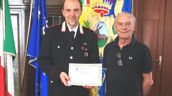 Il Sindaco di Cervia ha incontrato il Luogotenente Carica Speciale dell’Arma dei Carabinieri Pasqualino Insero