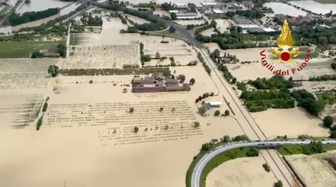 alluvione forlì immagini dall'alto