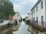 Fornace Zarattini 25 maggio 2023. A 7 giorni dall'alluvione nelle zone più basse c'è ancora l'acqua