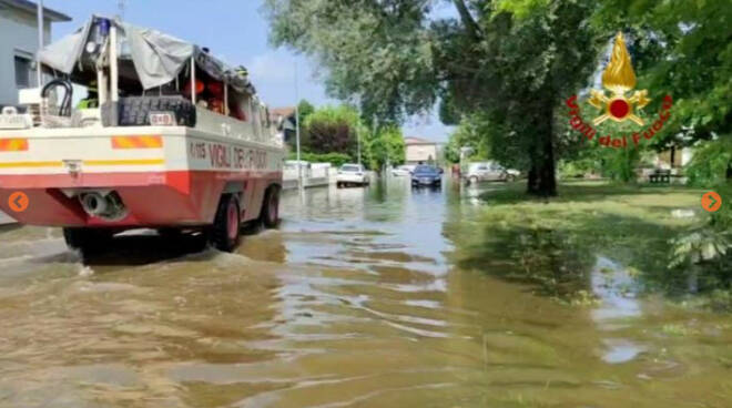 vigili del fuoco interventi a lugo e conselice 21-05-2023 alluvione