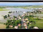 foto aerea di Roncalceci  nei giorni dell'alluvione 