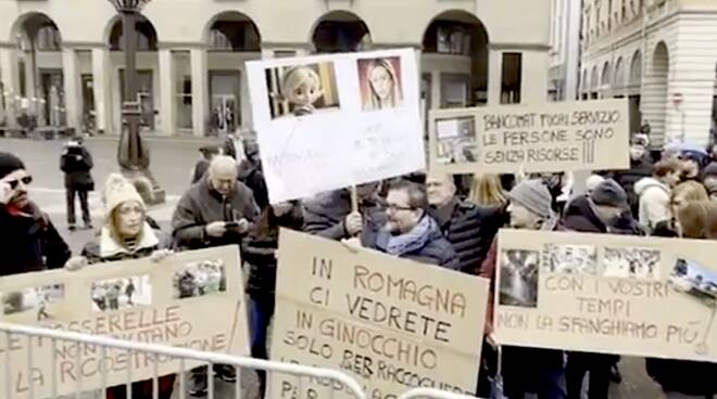 Protesta Piazza Saffi 17 gennaio 2024