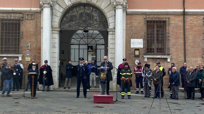  25 Aprile 2024, Festa della Liberazione. Cerimonia in Piazza del Popolo a Ravenna