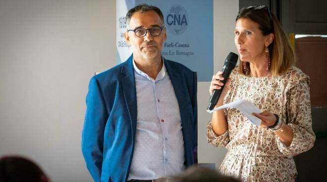 Davide Caprili e Laura Navacchia, rispettivamente presidente e responsabile CNA Area Est Romagna